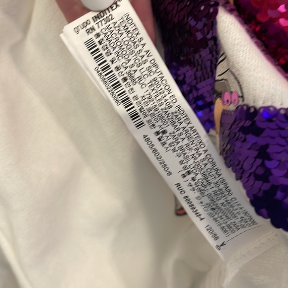 NWT size 6 Zara Girls Reversible Sequin Hooded Sweatshirt! - Picture 11 of 12